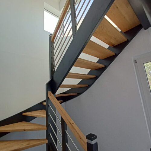 Holztreppen in Freiburg